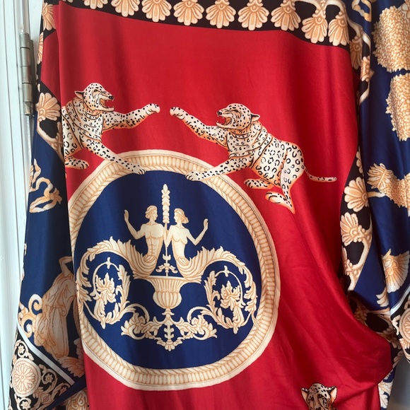 NWT Host Pick Exotic Print Lantern Sleeve Jumpsuit Juniors’ Size XL - Picture 9 of 11